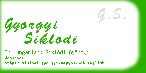 gyorgyi siklodi business card