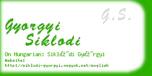 gyorgyi siklodi business card